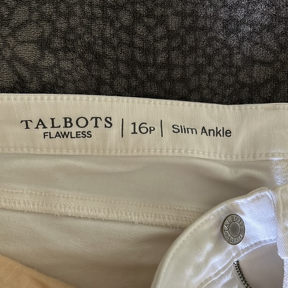 Talbots Flawless 16P Slim Ankle White Denim Pants. Perfect condition. - Picture 2 of 4